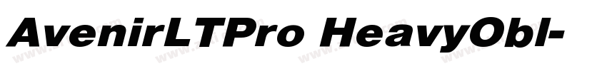 AvenirLTPro HeavyObl字体转换
